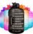 QuiFit 1 Gallon Water Bottle – with Straw & Motivational Time Marker Leak-Proof BPA Free Reusable Gym Sports Outdoor Large(128OZ/73OZ) Capacity Water Jug