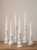 NUPTIO Taper Candle Holders Decor: Set of 6 Wooden Candlestick Holders Mantel Decor – Boho Farmhouse Rustic White