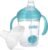 Nuby 360 Grip N’ Sip Trainer Cup with Weighted Straw & Hygienic Cover – 8 oz – Spill-Resistant Baby Cup – 4+ Months – Teal