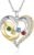 GLAMCARAT Personalized Birthstone Necklace for Grandma