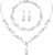 GZWHD Wedding Jewelry Sets for Bride Bridesmaid Women Cubic Zirconia Necklace Earrings Bracelet Set Gift for Mother Friend Wife Daughter Sister Party Prom Jewelry
