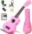 Soprano Ukulele Beginner Kit 21 Inch Ukelele w/Free Online Lesson Case Strap Tuner Strings Picks, Fast to Learn