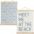 RYYCDOI Coastal Cowgirl Beach Room Decor Set of 2, Aesthetic Seashell Wall Decor, Blue Beach Decor for Teen Girls Room, 12×16 Inches
