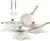 SENSARTE Nonstick Ceramic Cookware Set, 13-Piece Non-toxic Pots and Pans Set, Healthy Kitchen Cooking Set with Stay-Cool Handles, Silicone Tools and Pot Protectors, PFAS Free