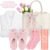 Patelai 7 Pcs Birthday Gifts for Women Spa Robe and Slippers Set Self Care Gift Basket for Women Spa Gift Basket for Friend