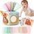 Hahaland Baby Tissue Box Sensory Toy (Pull-Play Scarves, Crinkle & Mirror)