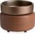 Candle Warmers ETC 2-in-1 Candle and Fragrance Warmer for Warming Scented Candles or Wax Melts and Tarts with to Freshen Room, Pewter Walnut