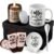 Vabean 5 Pieces Coffee Gift Basket for Women – Coffee Lover Gifts Set Includes Mug and Spoon Rest Holder, Candle and Socks, Basket Birthday Gift Idea for Men Women