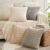 Fancy Homi 4 Packs Decorative Throw Pillow Covers for Living Room Couch Bed, Modern Farmhouse Boho Home Décor Accent Cushion Case, 18″ x 18″, Neutral