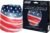 MODGY Luminary LED Lantern Decorative Candle Holder Indoor Outdoor Decor, Plastic Candle Lamp for Wedding Table Centerpiece Porch, Flameless Floating Candles, StarsNStripes