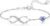 CDE Infinity Heart Birthstone Charm Link Bracelet for Women 925 Sterling Silver Adjustable Mother’s Day Valentine’s Day Christmas Day Gift Anniversary Birthday Jewelry for Wife Girlfriend Her