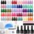 Beetles Gel Nail Polish Kit with U V Light -54 Pcs Gel Nail Kit Four Seasons Glow 32 Colors Set with Everything Base Top Coat Soak Off at Home Nail Kit Salon Manicure Beginner Gifts for Women Girls