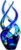 Hand Blown Glass Decor – Cobalt Blue Glass Sculpture – Ocean Theme Spiral Kinetic Figurine, Light Reactive Gradient Decor for Home Office Garden, Ideal Gift for All Occasions