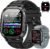 Smart Watch for Men Fitness Tracker: Make/Answer Call Military Smart Watches for Men Digital Watches Heart Rate Monitor Waterproof Running Smartwatch Android Phones iPhone Samsung Compatible 2 Bands