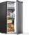 Upstreman 3.2 Cu.Ft Mini Fridge with Freezer, Single Door Compact Refrigerator, Adjustable Thermostat, Small Refrigerator for Dorm, Bedroom, Office, Stainless Steel-SR321