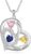 Personalized Mothers Birthstone Necklace with Names – Heart Pendant Family Gift for Mom & Grandma