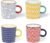KitchenTour Porcelain Espresso Cups 4 ounce set of 4 for Coffee Machine – Ceramic Demitasse Cups for Latte,Turkish Coffee, Nespresso Lungo, Cappuccino, Tea – Small Shot Mug Bohemia Style