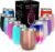 CHILLOUT LIFE 12 oz Stainless Steel Wine Tumbler with Lid – Double Wall Vacuum Insulated Wine Cup Glass Keeping Cold & Hot for Coffee, Champagne, Cocktails, Ice Cream – Rose Gold