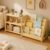 Montessori Storage Organizer 2 Piece Set Montessori Bookshelf and Storage, Wooden Montessori Shelf Kids Shelf and Book Display Rack for Nursery Playroom Classroom Shelves