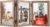 TOFOREVO 4×6 3 Picture Frame Triple Wooden Three Hinged Photo Frame Definition Glass Stand Vertically on Desktop or Tabletop