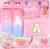 Initial Makeup Bag – Graduation Gifts for Her Birthday Gifts for 4 5 6 7 8 9 10 11 12 Year Old Teenage Girls, Personalized Teen Girl Stuff – Preppy Cosmetic Bags for Tween Girls Women (Pink A)