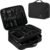 MATEIN Electronics Travel Organizer, Water Resistant Cable Organizer Bag with Handle, Portable Electronic Accessories Case for Men Double Layer Cable Storage Bag for Cord, Charger, iPad mini, Black