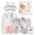 my novel things Birthday Gifts for Women,Spa Robe and Slippers Set, Bathrobe With Satin Sleep Mask, Scented Candle Self Care 7 Pack Suitable for Christmas Thanksgiven Day New Mom Gift