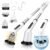 Electric Spin Scrubber for Cleaning Bathroom, Shower Scrubber Cordless Cleaning Brush with IPX7 Waterproof & 2 Speed, 3 Brush Heads, Bathroom Cleaning Supplies for Shower Tub Kitchen Tile Toilet White