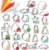 Metal Cookie Cutter 25-Piece set,Valentine’s Day,Ocean,Flowers and Everyday Shapes Cookie Cutters Set,Dough Cutter,Stainless Steel and Piping Bag