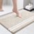 PURRUGS Bathroom Rug Non-Slip Machine Washable 20″ x 30″, Super Absorbent and Quick Dry Shaggy Microfiber Bath Mat, Extra Soft and Plush Bath Rug for Bathtub, Shower, and Sink, Beige