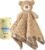 Baby Lovey Security Blanket, Soft Teddy Bear Stuffed Animal Snuggle Toy, Baby Registry Search Receiving Blankets for Newborn Infant Essentials Gifts for Boys Girls, Brown 16 Inch