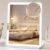 FUNTOUCH Rechargeable Large Travel Makeup Mirror with Lights, 2500mAh 10×7.5 Portable Lighted Makeup Mirror with 3 Color Lights, Dimming Folding Light Up Travel Mirrors with 10X Magnifying Mirror