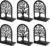 HappyHapi Book Ends, Metal Bookends for Shelves Decorative, Tree Stopper for Heavy Books, Black Ends to Hold Books for Home Office, 6.5 X 4.7 X 3.5 Inch(3 Pairs/6 Pcs, Large)