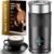 Large Capacity Milk Frother: 4-in-1 Electric Milk Steamer 350ml, 7700RPM High Speed, 120s Fast Frothing, 𝐇𝐨𝐭 & 𝐂𝐨𝐥𝐝 Foam Maker, Helpful Stainless Steel for Latte – Grayish Black