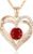 CDE Forever Love Heart Pendant Necklaces for Women 925 Sterling Silver with Birthstone Zirconia, Birthday Mother’s Day Christmas Anniversary Jewelry Gift for Women Wife Mom Girlfriend