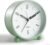JALL Analog Alarm Clock, 4 inch Super Silent Non Ticking Small Clock with Night Light, Battery Operated, Simple Design, Old Fashioned Style Ideal Decor, for Bedroom, Bedside, Desk, Adult, Gift, Green