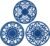 Extra Thick Silicone Trivet Mat for Hot Dishes, Hot Pots and Pans, Pot Holder, Hot Pad to Protect Your Table and Countertop, Kitchen Decor and Accessories,Navy Blue, Set of 3