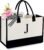 BeeGreen Embroidery Monogram Initial Tote Bag for Women Teacher Mom Friend Personalized Gift for Birthday Beach Work Wedding