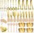 73Pcs Charcuterie Boards Accessories Gold Charcuterie Utensils Set, Cheese Butter Spreader Knife Set Small Serving Tongs Spoons Forks and Dipping Bowls Honey Dippers Toothpick Flags for Wedding Party