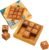 BSIRI Wooden Tic Tac Toe Coffee Table Decor Game Living Room Home Office Decorative Small Desk Bar Top Classic XO Tictactoe Toy Board Travel Size Wood Mini Gifts for Family Games and Gifts for Adults