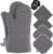 KEGOUU Oven Mitts and Pot Holders 6-Piece Set – Heat-Resistant, Non-Slip Silicone