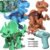 Laradola Take-Apart Dinosaur Toys for Boys: 85 Parts Keep Busy for 2 Hours | 3-Pack Dinosaur Building Set for Kids 4-6 – Easy to Operate Electric Drill & Extra Screws – 100% Kid-Led Living Room Play