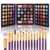 UCANBE 86 Colors Nude Eyeshadow Palette with 15pcs Makeup Brushes Set, Matte Glitter Long Lasting Highly Pigmented Waterproof Colorful Eye Shadow Contour Blush Powder Highlighter All in One