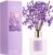 COCORRÍNA Reed Diffuser – Lavender Garden 6.7 Fl.oz Reed Diffuser Set with Sticks & Preserved Baby’s Breath, Reed Diffuser for Home Bathroom Shelf Decor