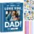 Why I Love You Dad Book Fill The Blank Dad Book Journal with Stickers Picture Corners DIY Personalized Christmas Birthday Father’s Day Men Gifts Stocking Stuffer from Daughter Son(Blue)
