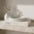 Decorative Concrete Tray & Book Decor Set – Scalloped Tray & Linen Box Enhance Your Coffee Table or Bookshelf Decor – Stylish Home Decoration for Your Living or Dining Room & as a Housewarming Gift