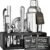 Mixology Bartender Kit with Stand – 15 Piece Bar Tool Set, Silver Bar Set Cocktail Shaker Set for Drink Mixing – Includes Martini Shaker, Jigger, Strainer, Bar Mixer Spoon, Tongs, Opener | Gift Idea