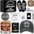 15 Pcs Brother Gifts from Sister Brother with 11 Oz Whiskey Glass Coaster Hat Socks Acrylic Plaque Bracelet Keychain, Birthday Christmas Christian Gift for Men Son Nephew Grandson