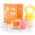 NatureBond Baby Food Feeder/Fruit Feeder Pacifier Nibbler (2 Pack) – Infant Teething Toy Teether Weaning in Appetizing Colors | + Additional Silicone Sacs