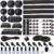 N NOROCME 192 PCS Cable Management Kit 4 Wire Organizer Sleeve,11 Cable Holder,35Cord Clips 10+2 Roll Cable Organizer Straps and 100 Fastening Cable Ties for Computer TV Under Desk, black,clear